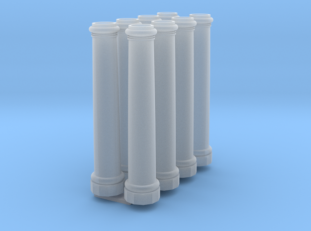 HO Scale 20 ft x 48 inch pillars in Clear Ultra Fine Detail Plastic