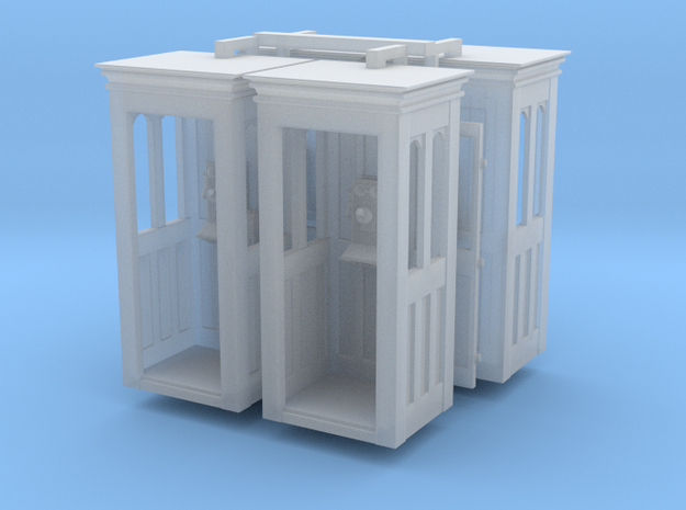 1:48 scale northern telecom phone booths in Clear Ultra Fine Detail Plastic