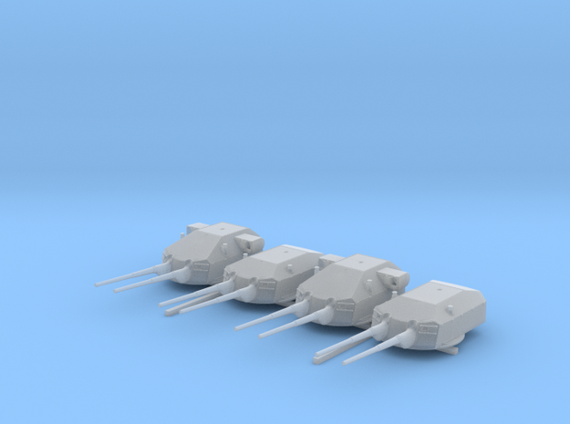1/400 DKM 20.3cm/60 SK C/34 Guns with Bags 1941  in Clear Ultra Fine Detail Plastic