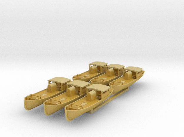 US Navy 36ft motor launch with cargo deck and tarp in Tan Fine Detail Plastic
