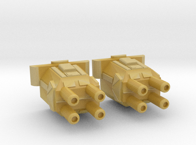 1/2700 Devastator Quad Turrets (smaller version) in Tan Fine Detail Plastic