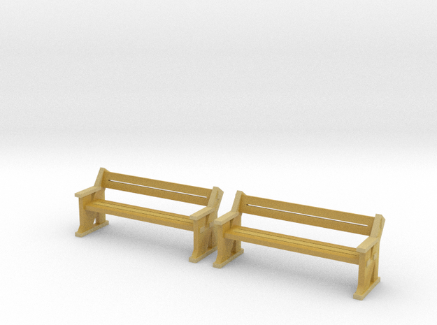 TJ-H04556x2 - bancs de quai en bois in Tan Fine Detail Plastic