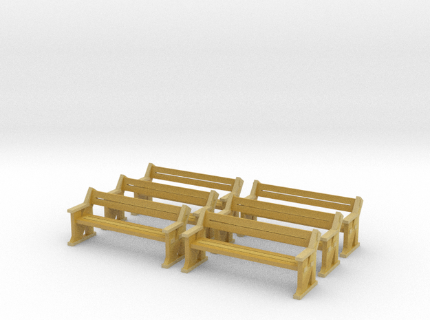 TJ-H04556x6 - bancs de quai en bois in Tan Fine Detail Plastic