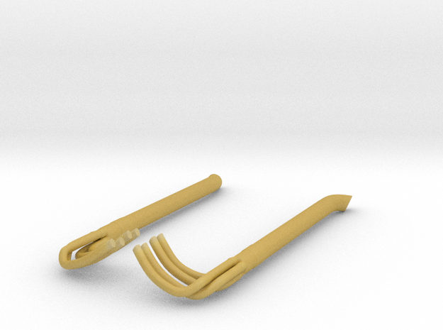 1/24 Racing Side Pipes in Tan Fine Detail Plastic