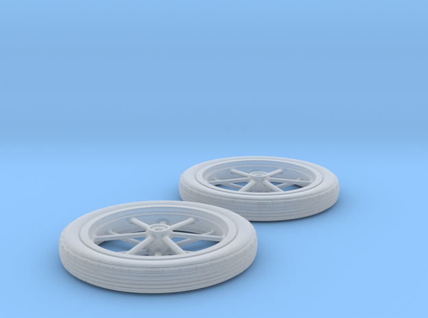 1/32 Spindle Mount Drag Tire And Wheel in Clear Ultra Fine Detail Plastic