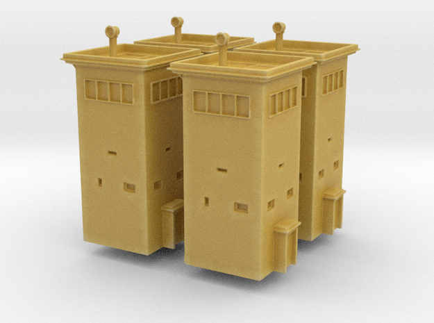 B-Turm 4x4 Watchtower (x4) 1/400 in Tan Fine Detail Plastic