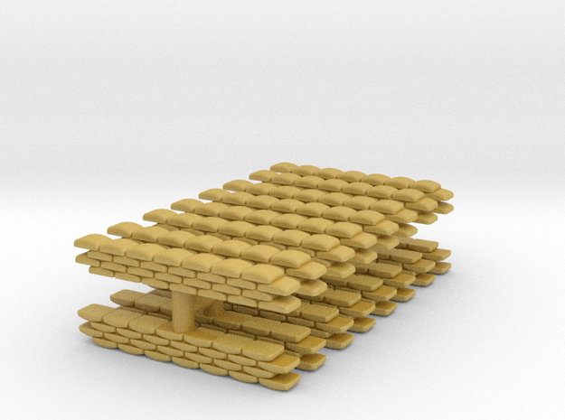 Sandbag Straight Section (x16) 1/400 in Tan Fine Detail Plastic