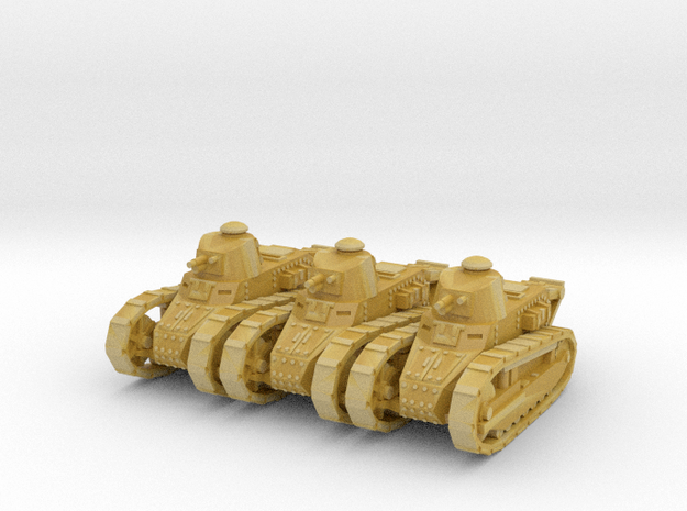 1/144 Renault FT tank (3 pieces) in Tan Fine Detail Plastic