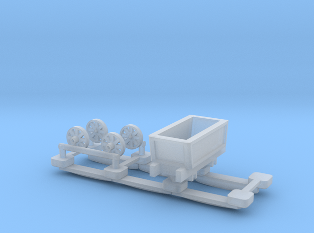 N Gauge Plateway Truck and Track (Working Version) in Tan Fine Detail Plastic