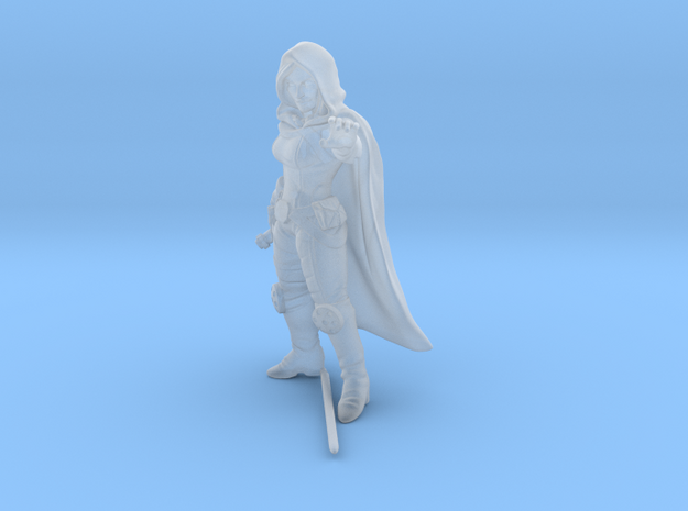 Sara-Kade (hooded) in Clear Ultra Fine Detail Plastic