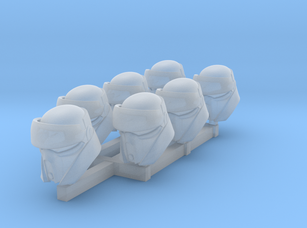 BeachTrooper Heads in Clear Ultra Fine Detail Plastic