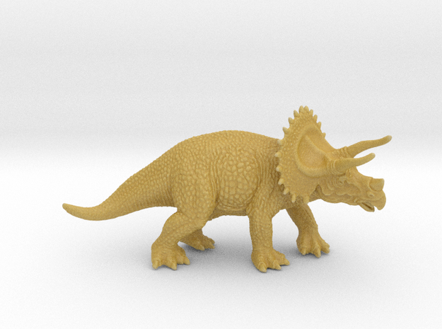 Triceratops 76mm in Tan Fine Detail Plastic