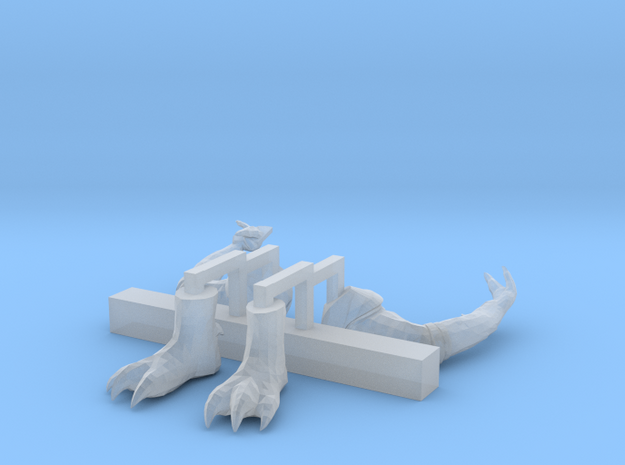 Lizard Alien Arms and Feet x1 in Clear Ultra Fine Detail Plastic