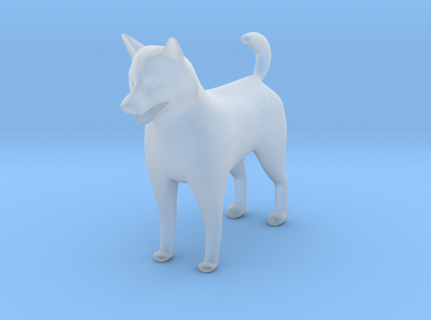 O Scale Shelti Dog in Clear Ultra Fine Detail Plastic