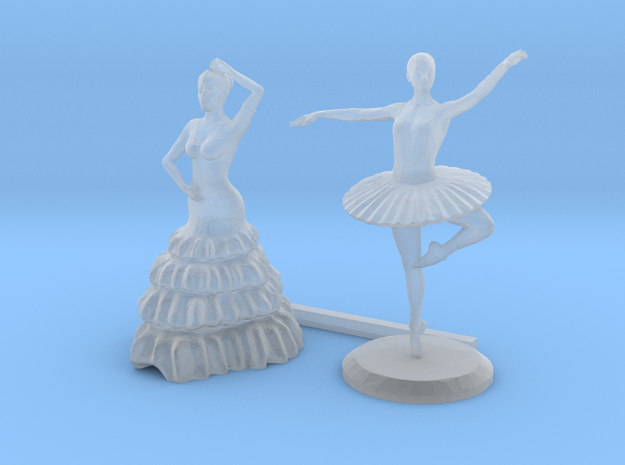 O Scale Dancers in Clear Ultra Fine Detail Plastic