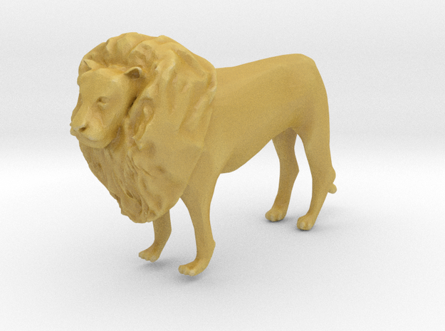 S Scale Lion in Tan Fine Detail Plastic