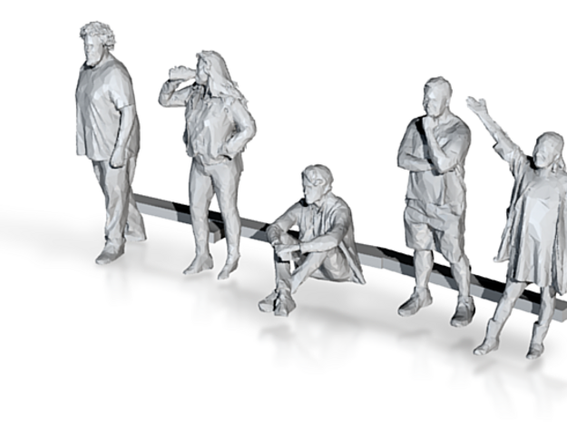 S Scale People in Clear Ultra Fine Detail Plastic