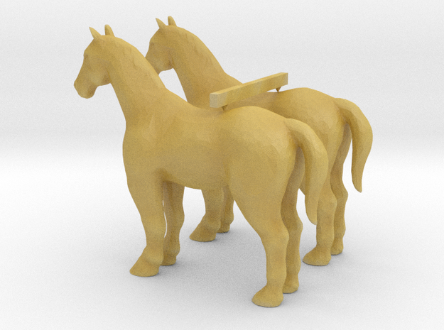 S Scale Horses in Tan Fine Detail Plastic