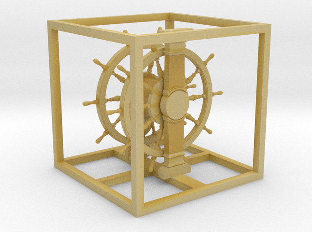 1/100 Ship's Wheel (Helm) for Ships-of-the-Line in Tan Fine Detail Plastic