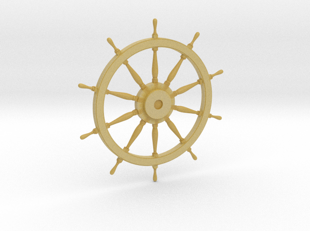 1/36 Ships Wheel in Tan Fine Detail Plastic