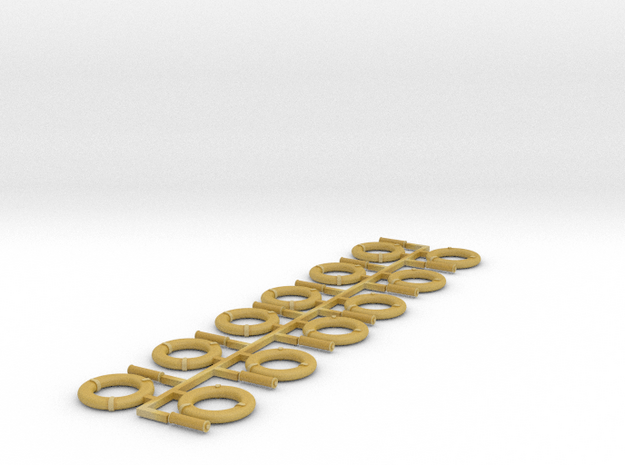 1/50 Life Rings with Rope Canisters in Tan Fine Detail Plastic