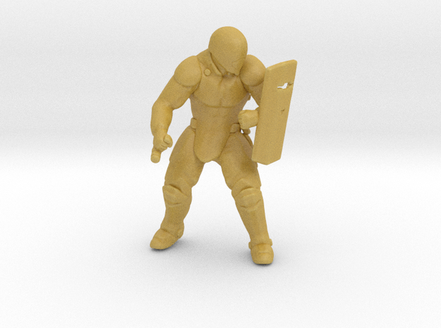 Riot Enforcer cyberpunk miniature model games rpg in Tan Fine Detail Plastic