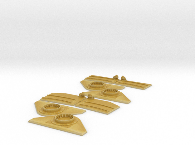1/24 Torpedo Tube Turntables and Slides in Tan Fine Detail Plastic