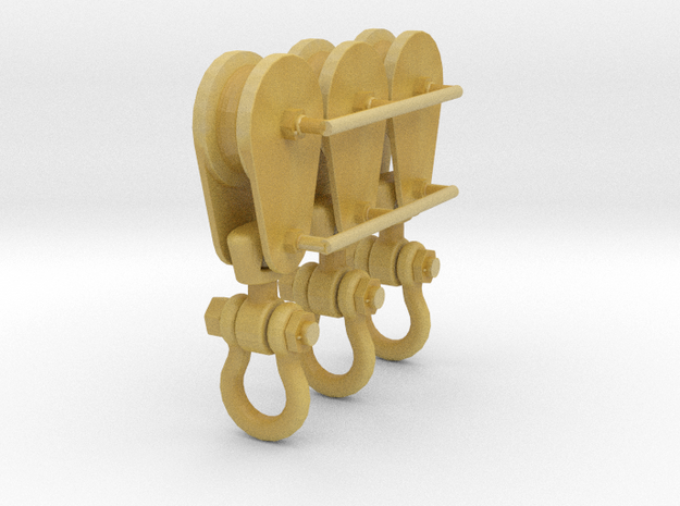 1-24_6in_pulley_clevis in Tan Fine Detail Plastic