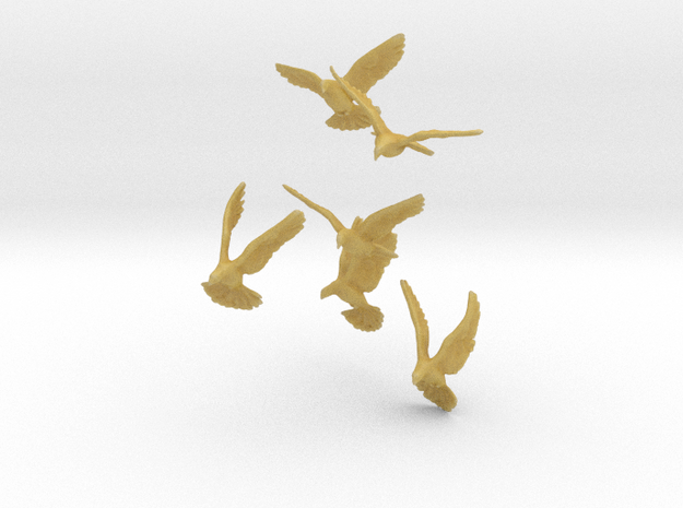 1/24 (G Scale) Doves X6 for Diorama in Tan Fine Detail Plastic