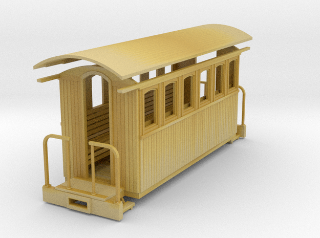 Sn2 short round roof coach in Tan Fine Detail Plastic