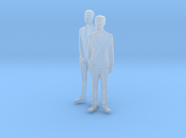 1/64 Two Spectators Men in Suit in Tan Fine Detail Plastic