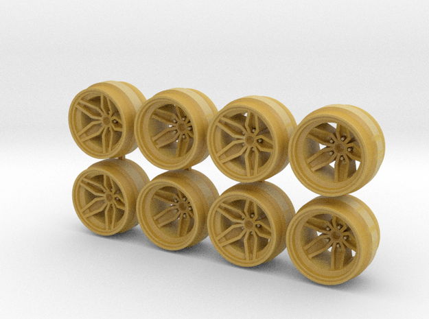 Stratos 7-9 Hot Wheels Rims in Tan Fine Detail Plastic