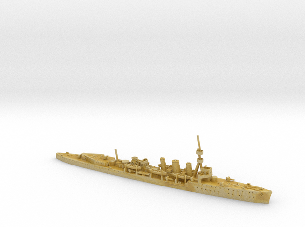 1/1200th scale HMS Caroline light cruiser in Tan Fine Detail Plastic