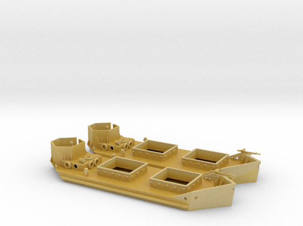 1/144th scale Ladoga Tender, armoured x2 (wline) in Tan Fine Detail Plastic