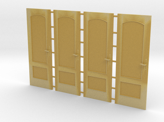 Doors 01. O Scale (1:48) in Tan Fine Detail Plastic