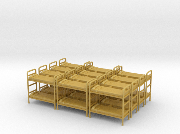 Bunk bed 01.Scale HO (1:87) in Tan Fine Detail Plastic