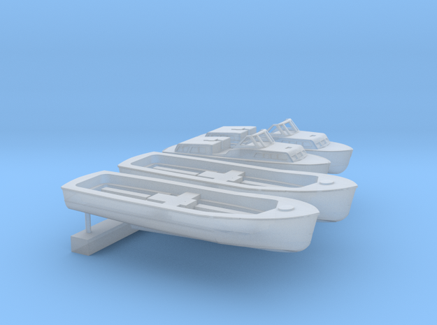 1:350 Scale Supercarrier Boat Set in Clear Ultra Fine Detail Plastic