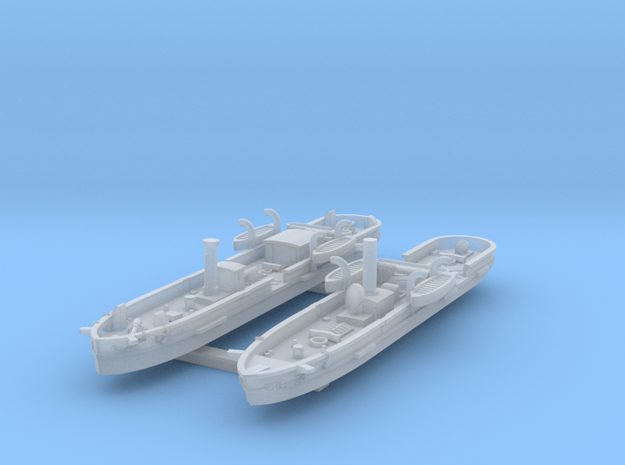 1/1250 Jäger & Chamäleon Class Gunboats in Clear Ultra Fine Detail Plastic