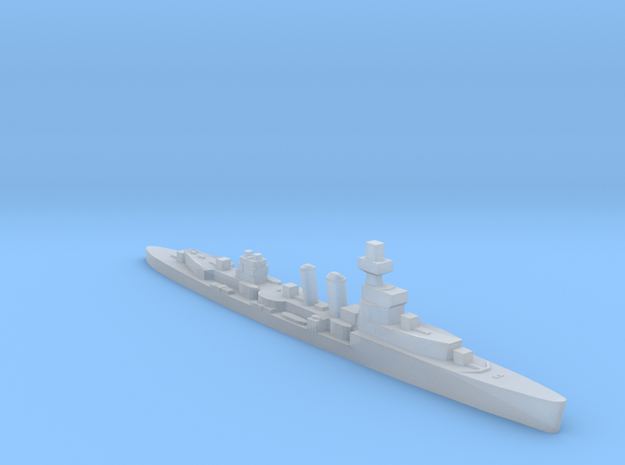 HMS Curlew 1939 1:1800 WW2 cruiser in Clear Ultra Fine Detail Plastic