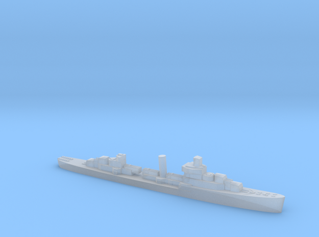 USS Sampson destroyer 1940 1:3000 WW2 in Clear Ultra Fine Detail Plastic