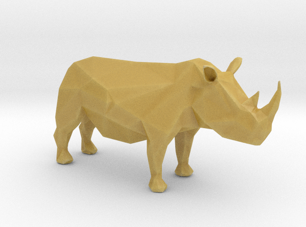 Plastic Rhino 1:48-O in Tan Fine Detail Plastic