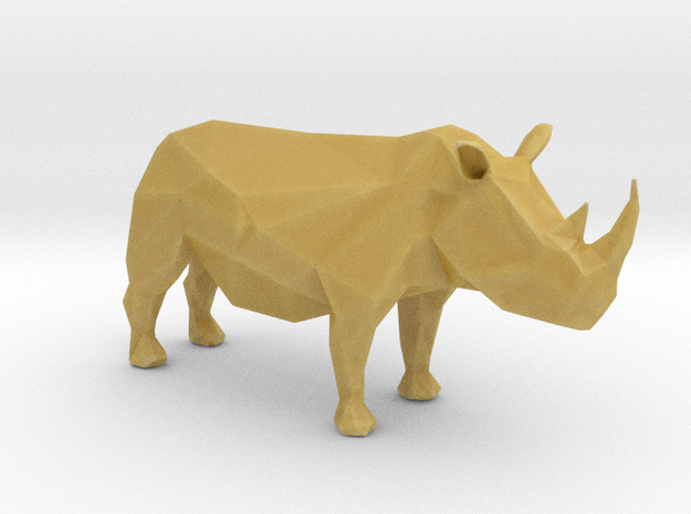 Plastic Rhino 1:64-S 25mm in Tan Fine Detail Plastic