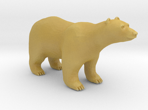 Plastic Polar Bear v1 1:160-N in Tan Fine Detail Plastic