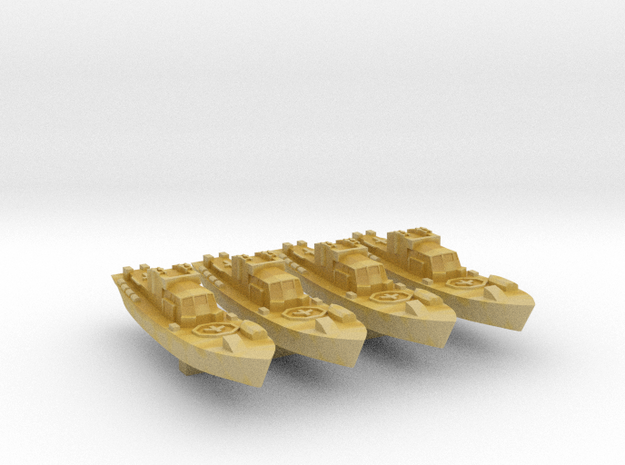 4pk Harbour Defence Motor Launch 1:1400 WW2 in Tan Fine Detail Plastic