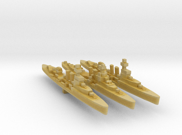 HMS Cardiff Coventry and Curlew 1:3000 WW2 in Tan Fine Detail Plastic