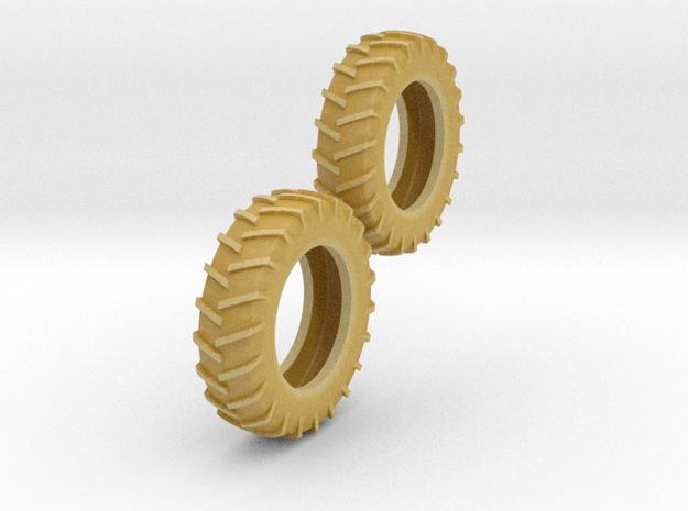 1:64 18.4-38 Tire Pair in Tan Fine Detail Plastic