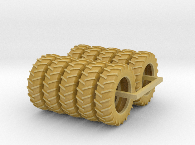 1/64 18.4-38 x 10 tires in Tan Fine Detail Plastic
