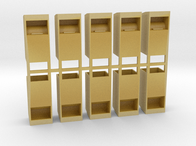 Altkleidercontainer 10er Set 1:100 in Tan Fine Detail Plastic