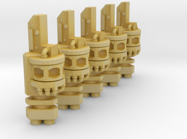 Trident Pattern Laser Pistol (x5) in Tan Fine Detail Plastic