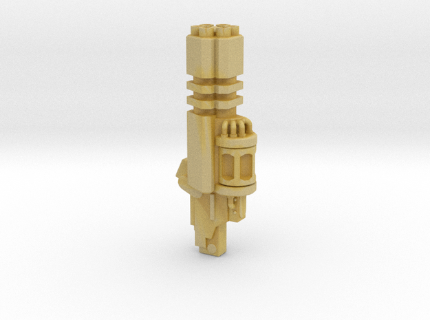 Trident Pattern Hecta-Laser Cannon (x1) in Tan Fine Detail Plastic